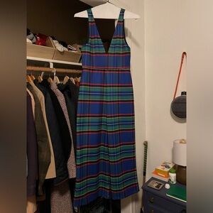 LIKE NEW Plaid Holiday Jumpsuit